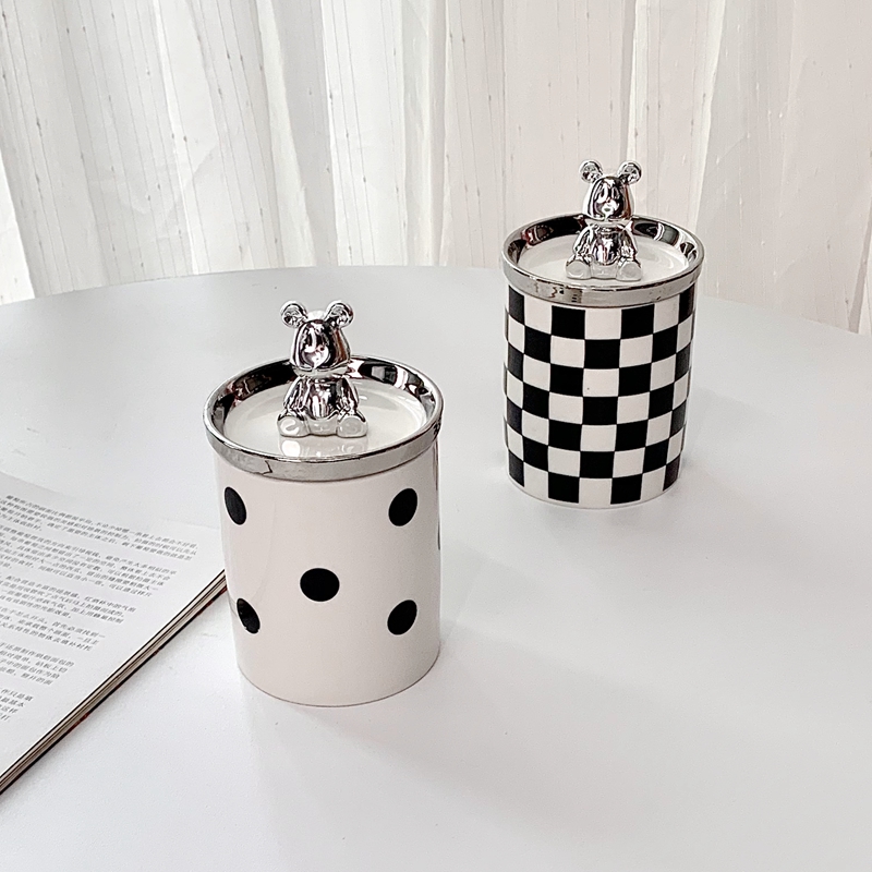 轻奢口红化妆品收纳盒2024新款防尘棉签盒收纳筒梳妆台棉签储物盒