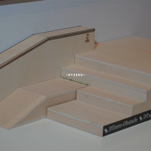 DTZERO专业手指滑板大型组合道具木质加混凝土阶梯斜坡box