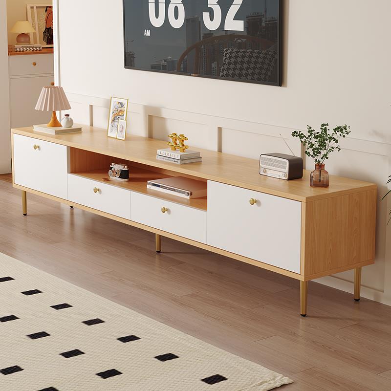 电视柜现代简约小户型客厅全实木茶几电视柜组合轻奢卧室简易地柜