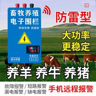 畜牧电围栏牧场养殖牛羊猪高压脉冲电子围栏主机电围栏防护网系统