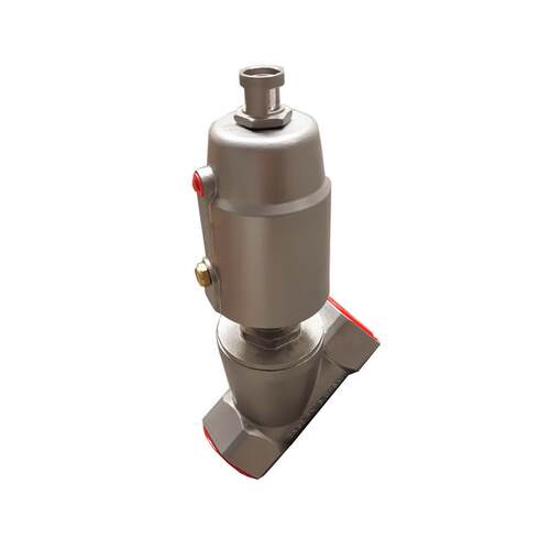 不锈钢04内螺纹气动角座阀DN10-DN65耐温常闭型Y型气控阀