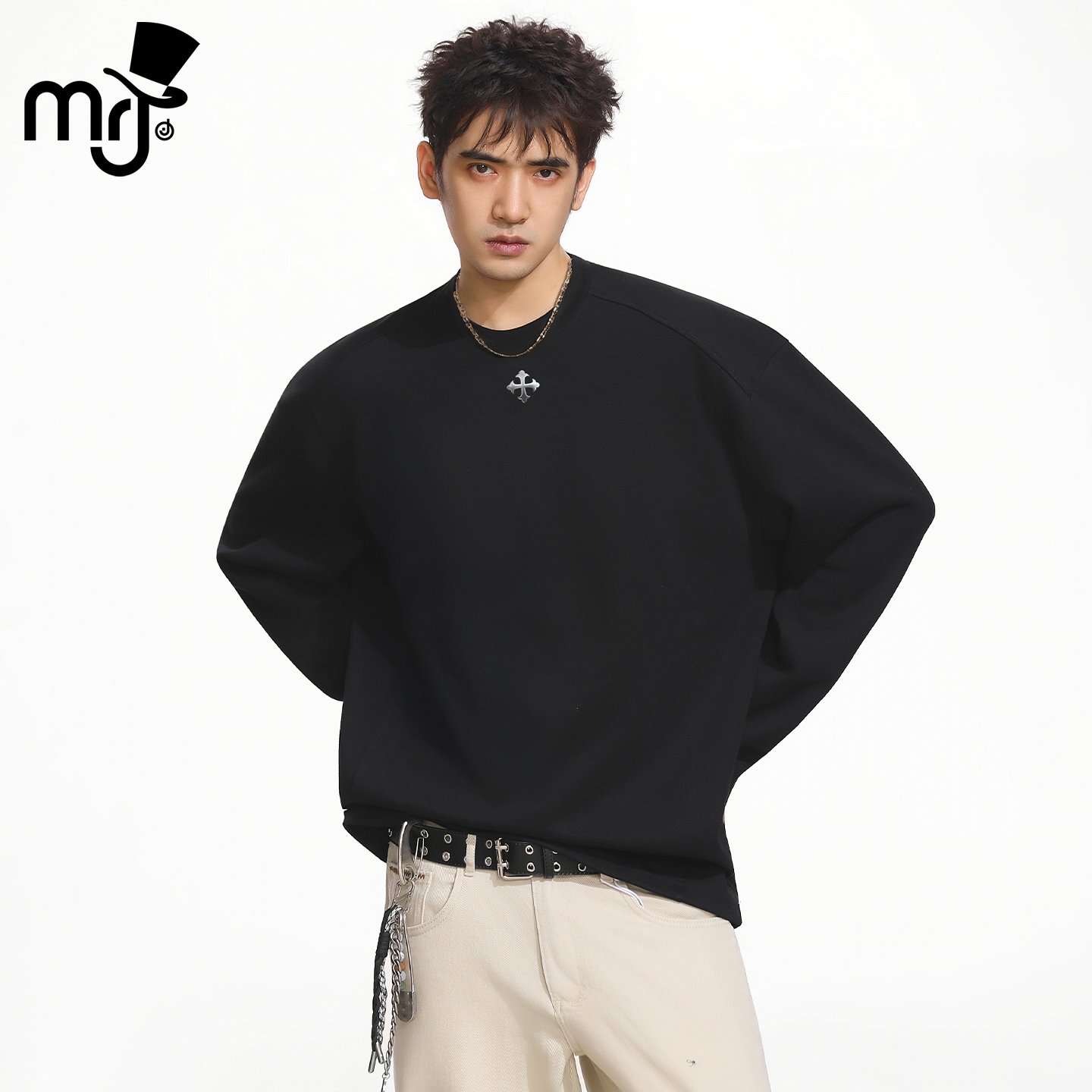 周杰伦原创品牌MRJ春秋T恤男