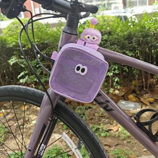 紫色公路自行车前置挂包前梁女生乌梅子酱骑行可爱山地横通用单车