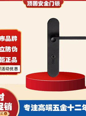 顶固原素系列360017简约安全门锁实木门锁具门把手锁具连体分体静
