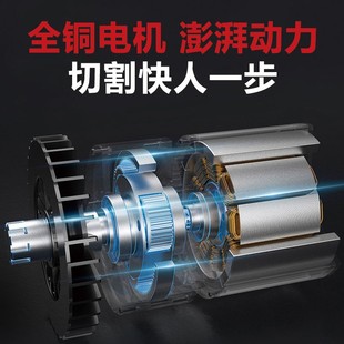 电链锯家用大功率锂电小型手持户外电动伐木电锯树 德国万牛充电式