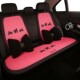 汽车坐垫四季 爱卡通座女 通用半包座垫免捆绑车载座椅秋冬季