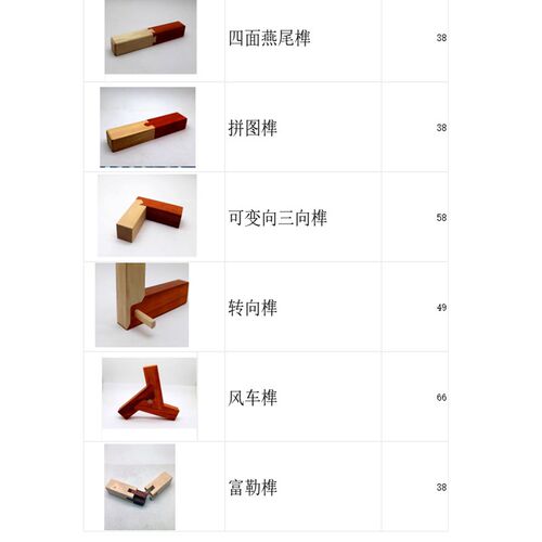 传统榫卯小样榫卯结构工艺展示研学道具古家具学木工榫卯部件