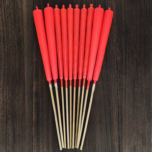 潮汕家用无字低烟环保尖头竹签红蜡烛上香专用蜡烛上供红蜡烛大号