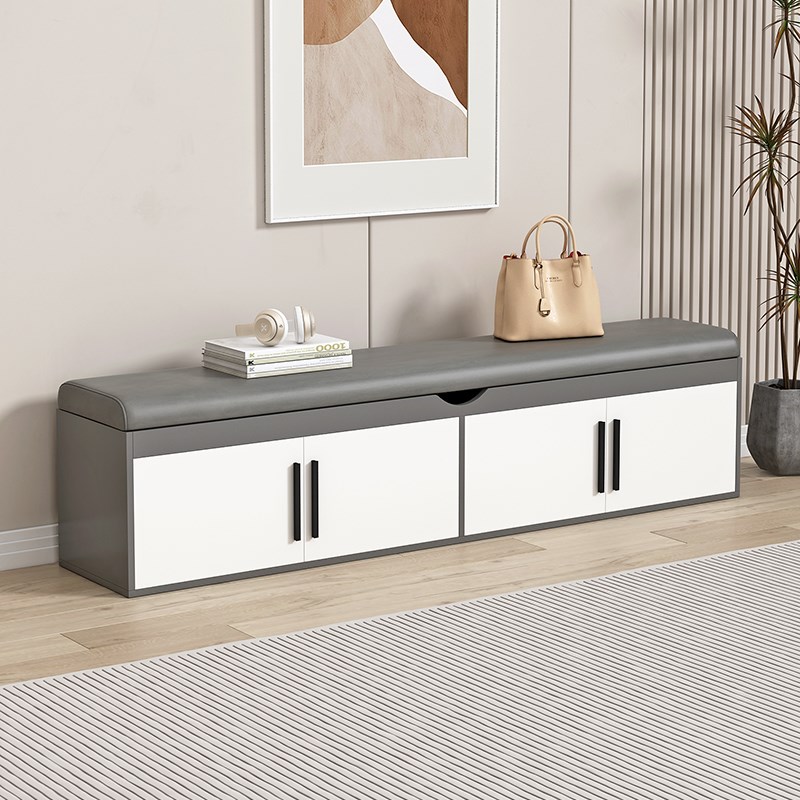 换鞋凳门口家用鞋柜坐凳一体入户穿鞋凳进门可坐实木鞋架长条