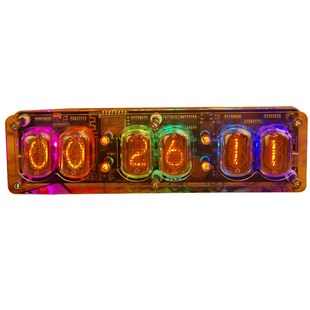 辉光时钟六位in复古朋赛博科技电竞桌搭电脑桌面非拟辉光