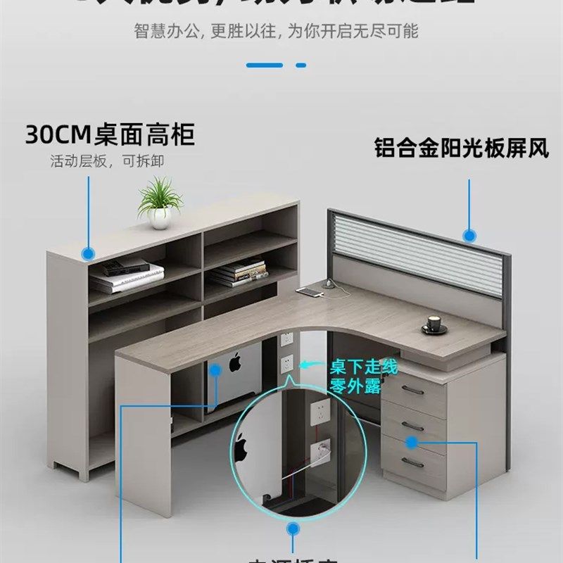 员工桌职员办公桌椅现代人位卡座办公室财务电脑桌子,商业/办公家具,组合/屏风工作位,淘宝优惠券,粉丝福利购,淘宝优惠卷