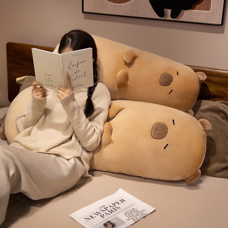 卡皮巴拉水豚长条抱枕女生床上侧睡夹腿枕头床头靠枕男款睡觉,居家布艺,靠垫/抱枕,淘宝优惠券,粉丝福利购,淘宝优惠卷