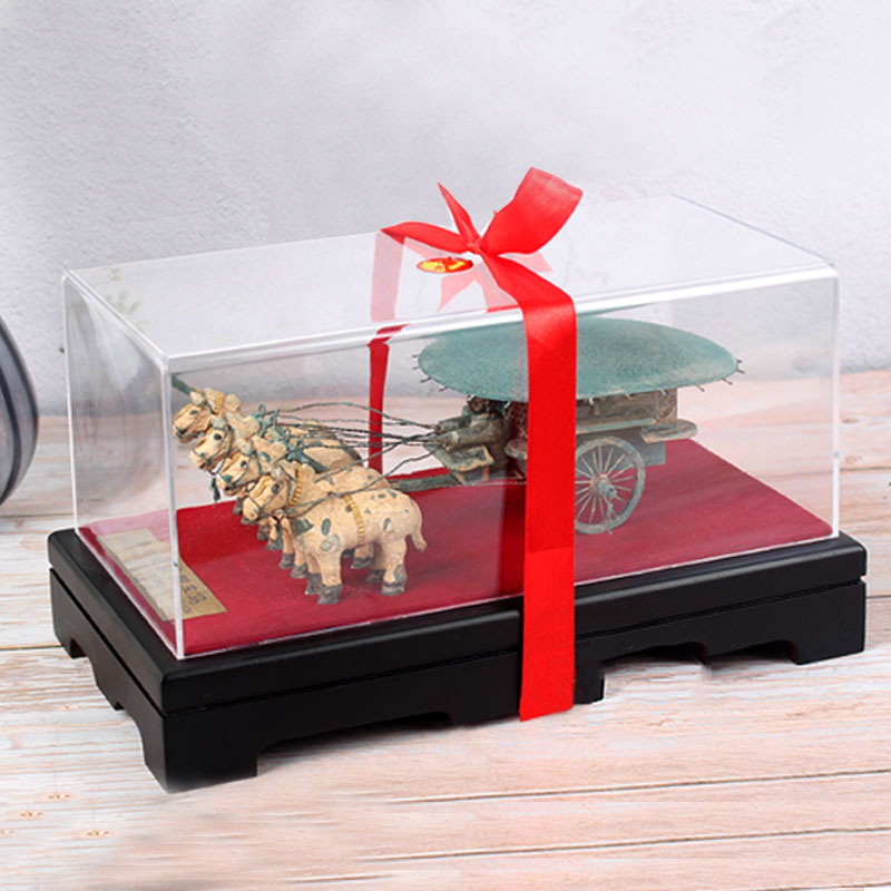 西安秦始皇陵青铜器兵马俑铜车马办公室摆件送老外事复古开业典礼