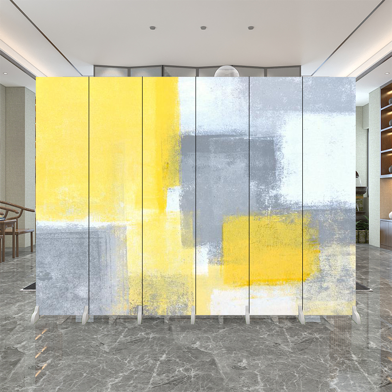 涂鸦小清新屏风隔断客厅卧室遮挡现代办公室酒店家用折叠