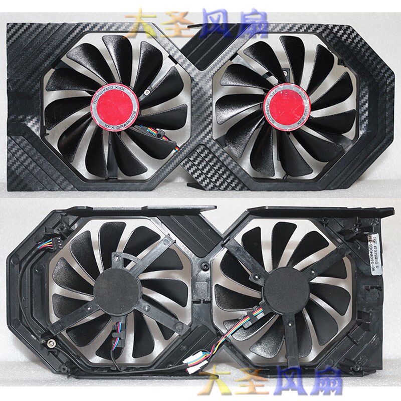 XFX讯景 RX580 584 588 RX570 黑狼版显卡风扇 风扇直径9.5cm图片