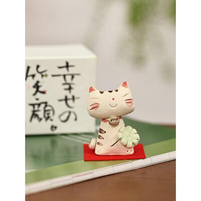 日本濑户烧Craftman house手作陶制猫咪摆件地藏书房摆饰桌面礼物