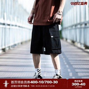 街头工装 美式 裤 男女宽松休闲百搭直筒短裤 小彬国潮夏季 五分裤 新款