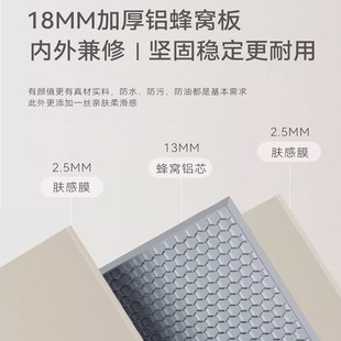 奶油风加厚蜂窝铝50cm浴室柜组合80公分陶瓷一体盆卫生间洗脸盆柜