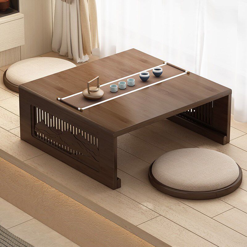 实木飘窗桌矮桌子榻榻米卧室小小桌子坐地日式小茶几老式炕桌家用