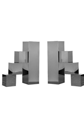 简约现代梯形水晶书档书靠摆件样板房书房客厅桌面轻奢欧式装饰品