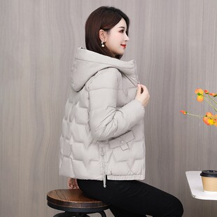反季2024新款冬季羽绒棉服女士短款韩版修M身棉衣轻薄加厚棉袄外