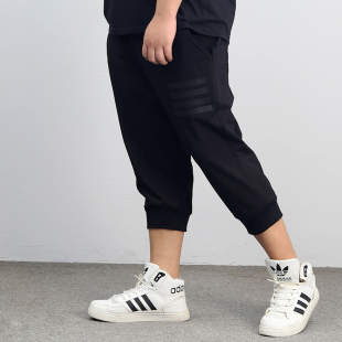 男宽松运动休闲男士 加肥加大码 七分裤 胖子7分裤 夏季 马裤 男裤 薄款