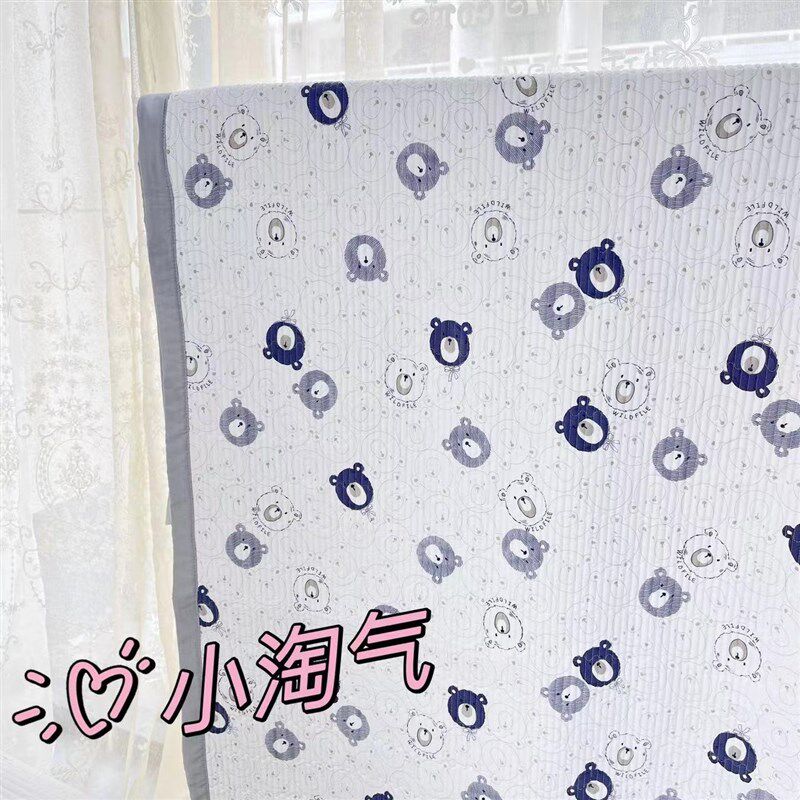 A类双层纱棉麻小碎花床盖舒适防滑加厚夹棉多功能U四季通用三件套