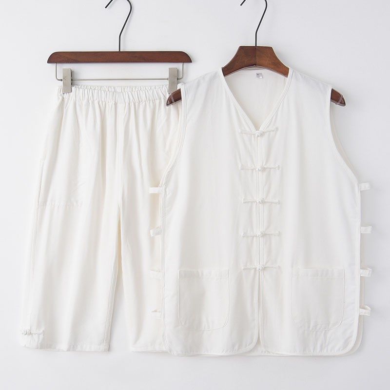 夏季唐装男纯棉粗布汗衫短裤套装马褂五分裤两件套中国风古风汉服,男装,唐装,淘宝优惠券,粉丝福利购,淘宝优惠卷