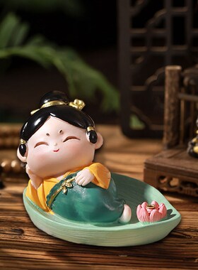 唐小圆香插盘香座创意爱香爱唐仕女底座香盘盘