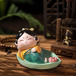 唐小圆香插盘香座创意爱香爱唐仕女底座香盘盘