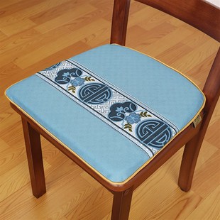 新科技布餐椅坐垫红木椅子垫防滑垫家用实木餐桌椅垫定制