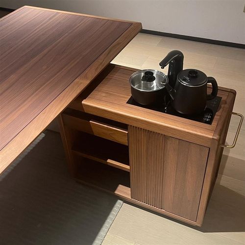 22新款白蜡木茶桌椅客厅办公室别墅豪宅实木茶台会客泡茶桌