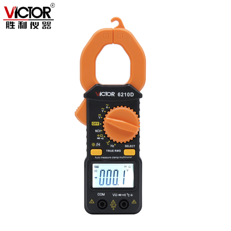 胜利钳形万用表VC6210D钳形表数字电流表高精度钳流表钳型多功能
