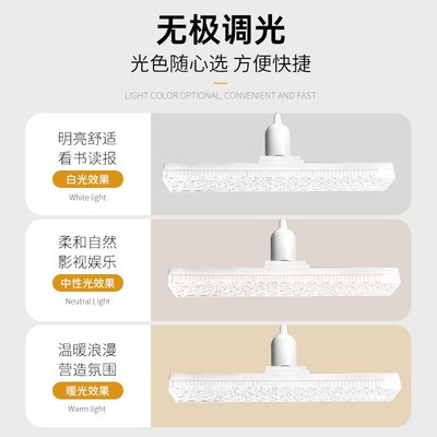 新款长条灯led灯泡螺口水晶灯e2家用节能灯螺纹灯条大功率球泡