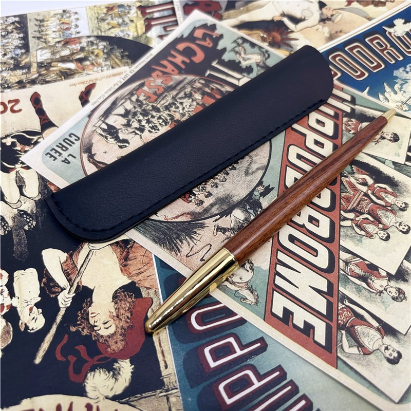 cm实木in风金属长杆无笔夹式檀木花梨木书写绘画F钢尖钢笔