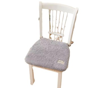 记忆棉羊羔绒办公室学生寝室久坐加厚餐椅垫屁股坐垫拆洗防滑