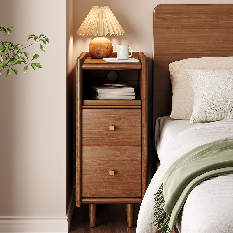 超窄床头柜实木小型迷你20公分床边窄夹缝柜0公分卧室床头置物柜