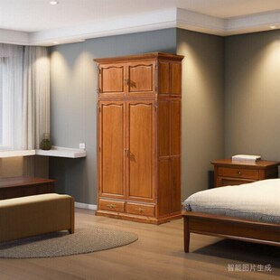 全实木红木金梨木顶箱柜中式雕家具古典菠萝格大烫蜡