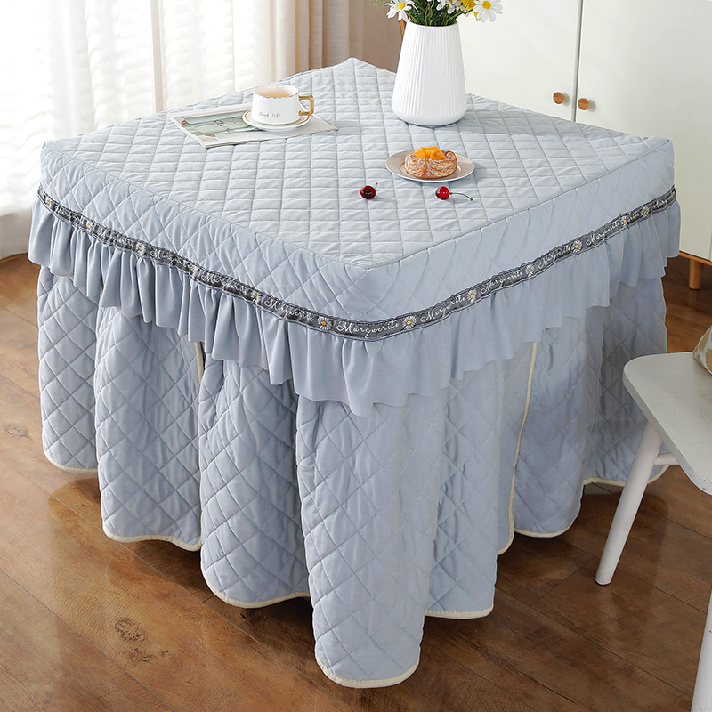 加绒加厚烤火桌罩正方形电暖炉罩冬季烤火被麻将机罩取暖桌布