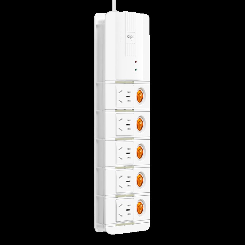 突破插座插线板转换器防雷过载保护家庭家用办公分控开关S5K5