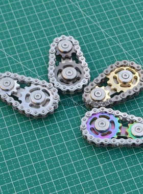 链条陀螺指尖oin D金属解压齿爆齿轮链齿飞轮