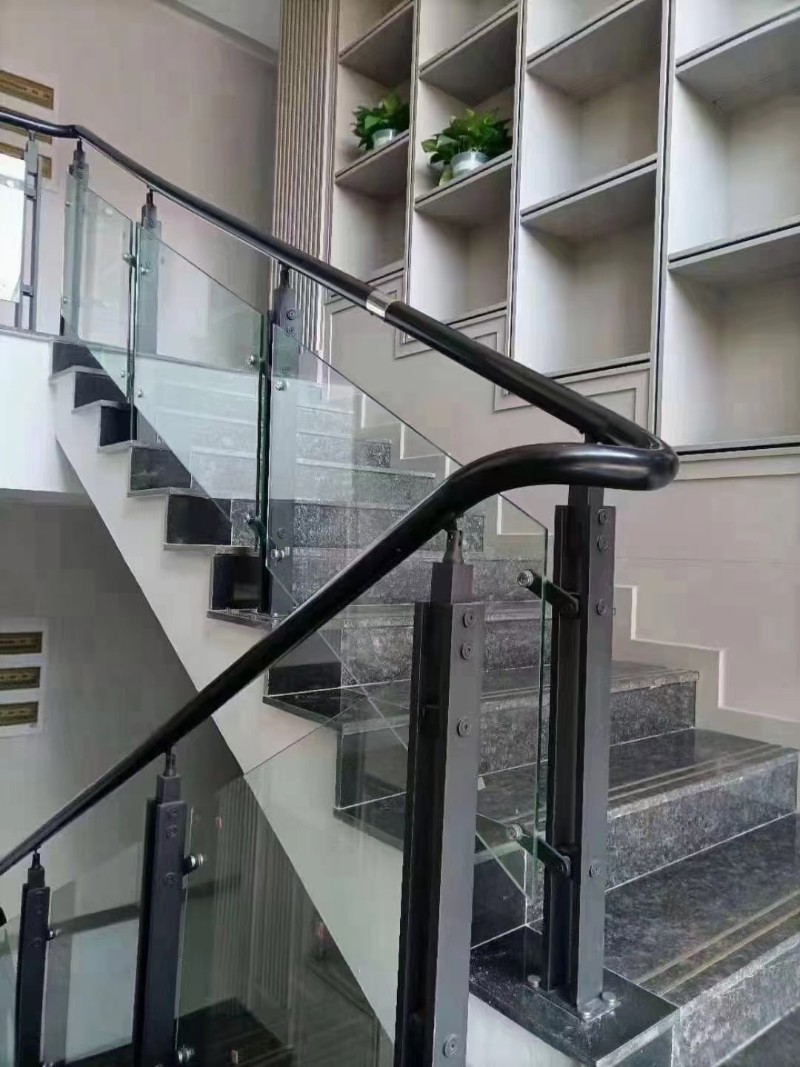 21定制不锈钢楼梯扶手栏杆室内室外玻璃护栏现代阳台