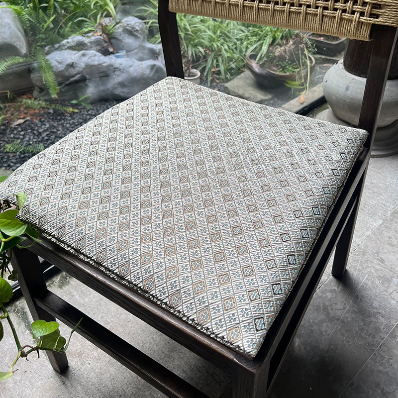 方形餐桌棉麻餐椅垫子坐垫椅子四季实木加厚记忆防滑家用凳子座垫