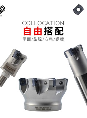 FML快进给重切削数控铣刀盘LM9刀片与特固克通装定制
