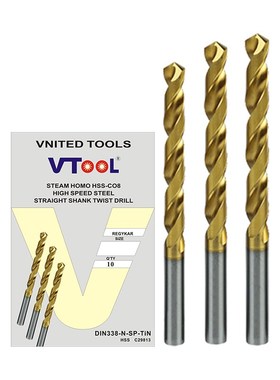 OOL高钴镀钛M麻钻高速钢直柄钻头钻铁模具钢文玩钻头