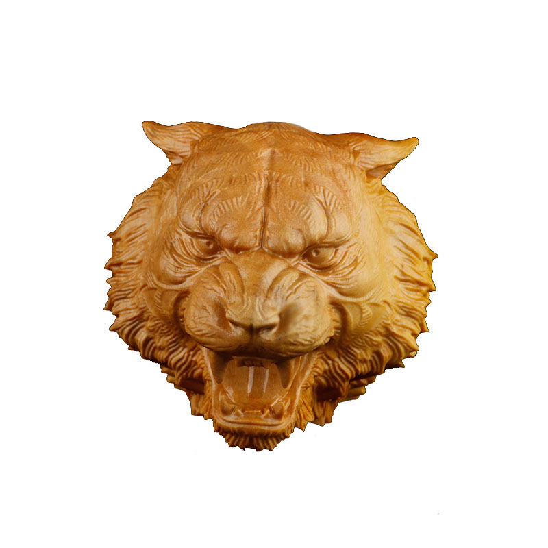 小叶黄杨木雕刻老虎挂件实木生肖虎动物小摆件男士随身把玩手把件