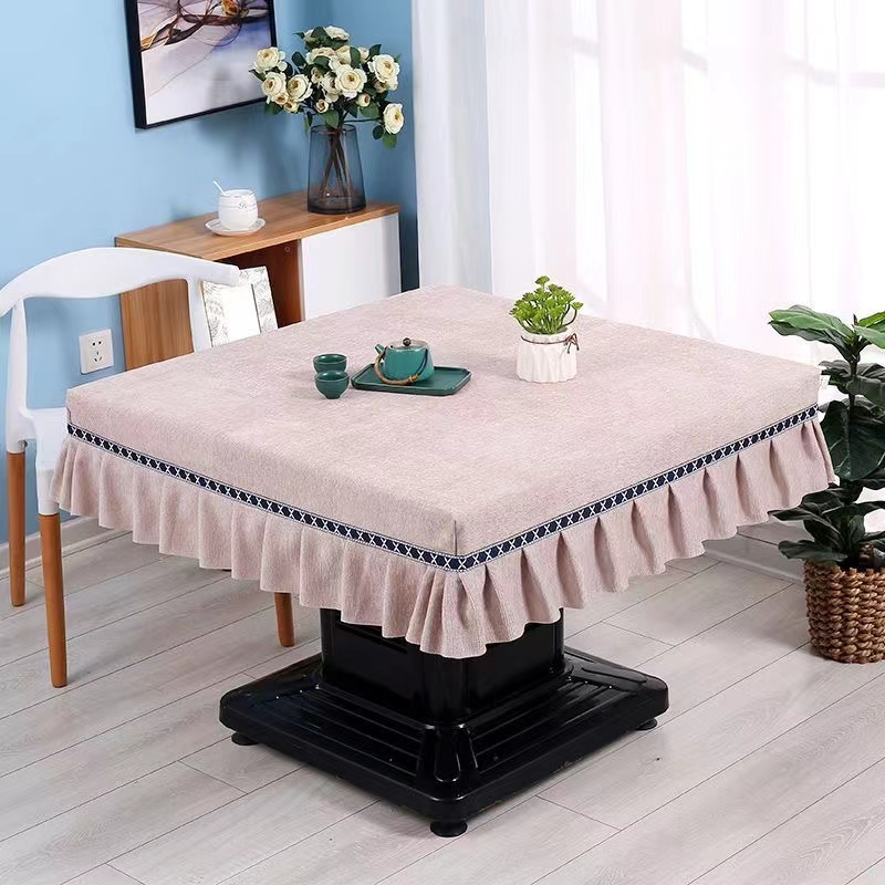 正方形麻将桌罩烤火桌罩方桌桌布布八仙桌茶几防尘罩22新款