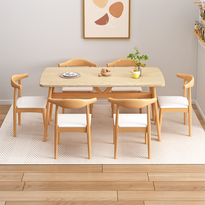 餐桌家用小户型现代长方形快餐奶茶店餐桌椅餐饮商用吃饭桌子