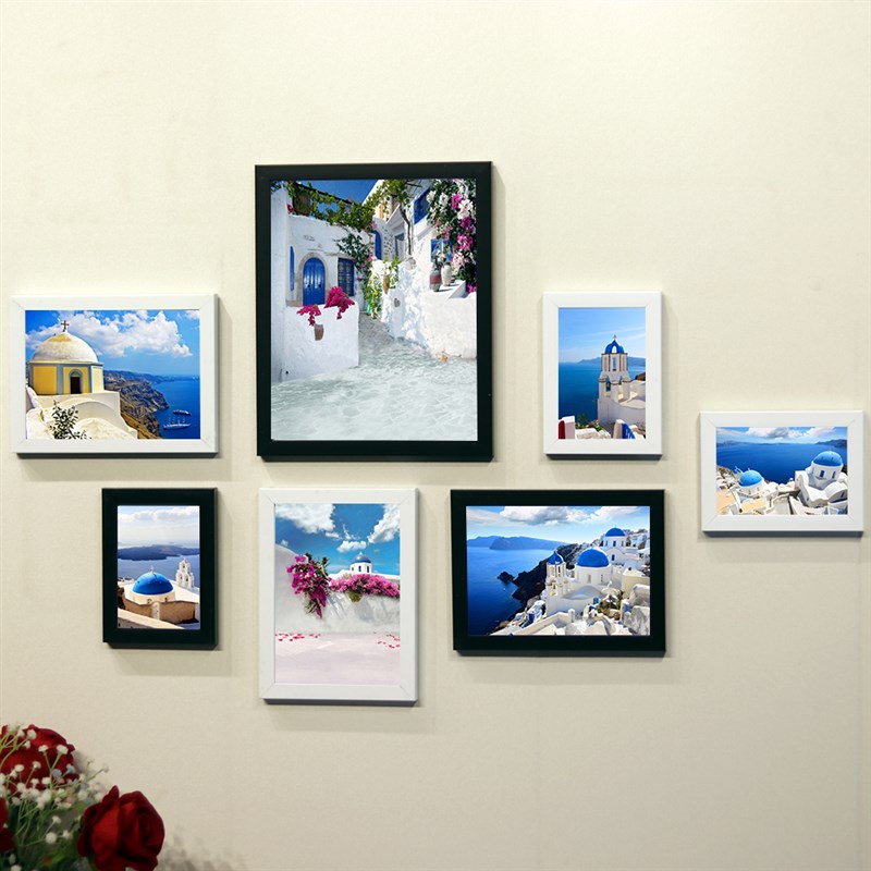 地中海照片墙装饰墙面免打孔相框挂墙相片创意客厅墙壁背景墙
