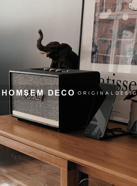 现代创意复古音响桌面摆件样板间客厅玄关酒柜装饰品书房书架摆设